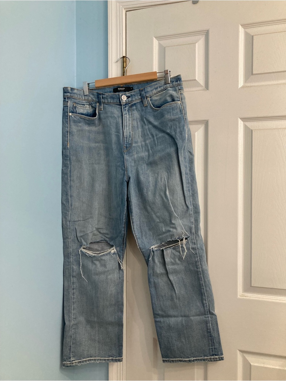 Hudson Jeans Light Blue Distressed Boyfriend Jeans